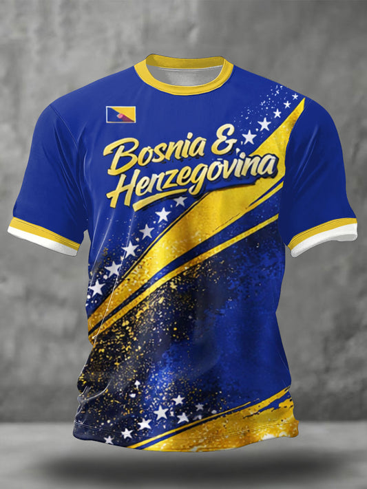 Men's Bosno ZMAJEVI Football Lover Printed T-shirt