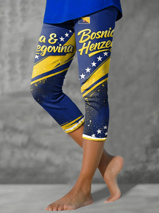 Women's Bosnia Football Lover ZMAJEVI Printed Leggings