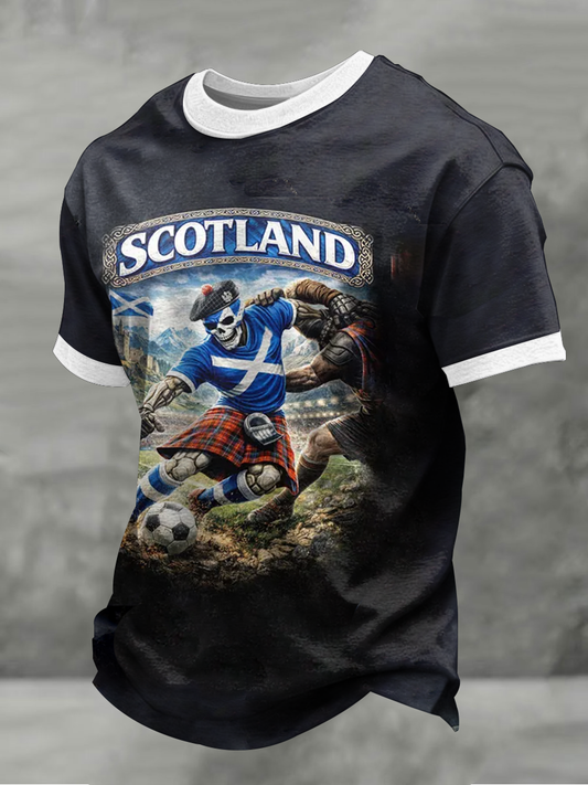 Men's UK Football Lover Scotland Printed short sleeves t-shirt