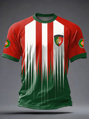 Men's Portuguese Soccer Printed Casual short sleeves t-shirt