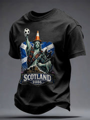 Men's Scotland Football Lover Printed T-shirt