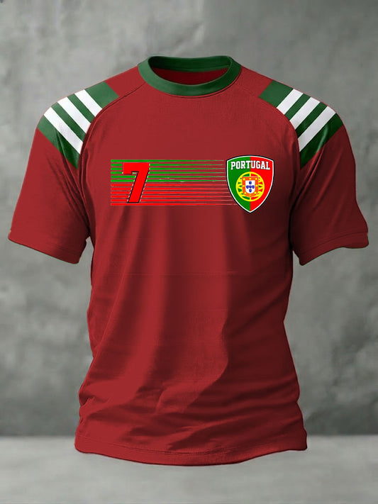 Men's Portuguese Football Printed T-shirt