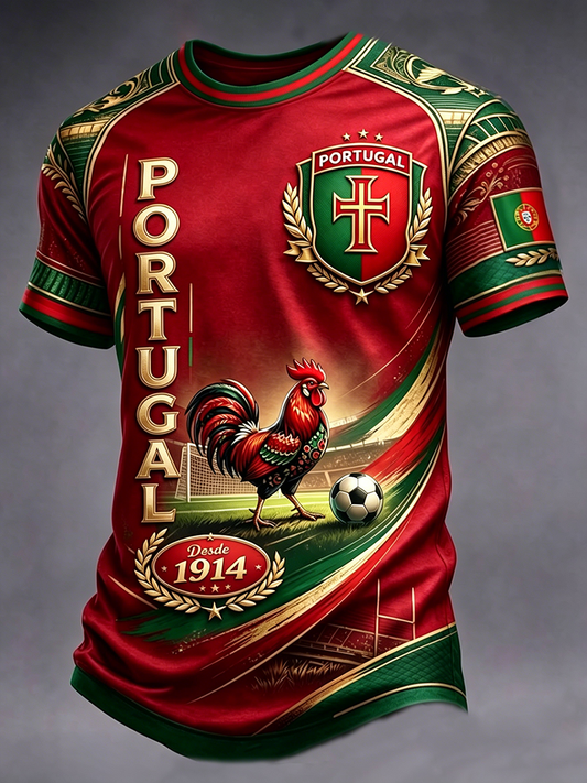 Men's Portugal Football Short Sleeves T-shirt