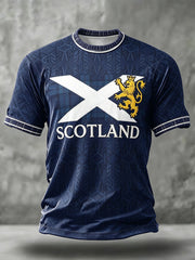 Men's Scotland Football Lover Printed T-shirt
