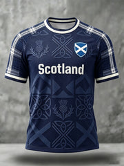 Men's Scotland Football Lover Printed T-shirt