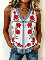 Women's Floral Print Vest