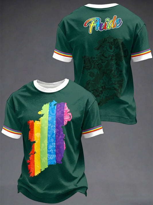 Men's Irish Pride Print Casual T-shirt