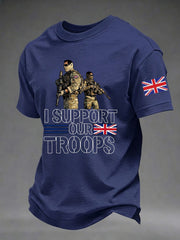 Men's I Support Our Troops Printed T-shirt