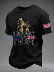 Men's I Support Our Troops Printed T-shirt