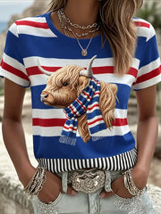 Women's Scotland Football Lover Printed T-Shirt