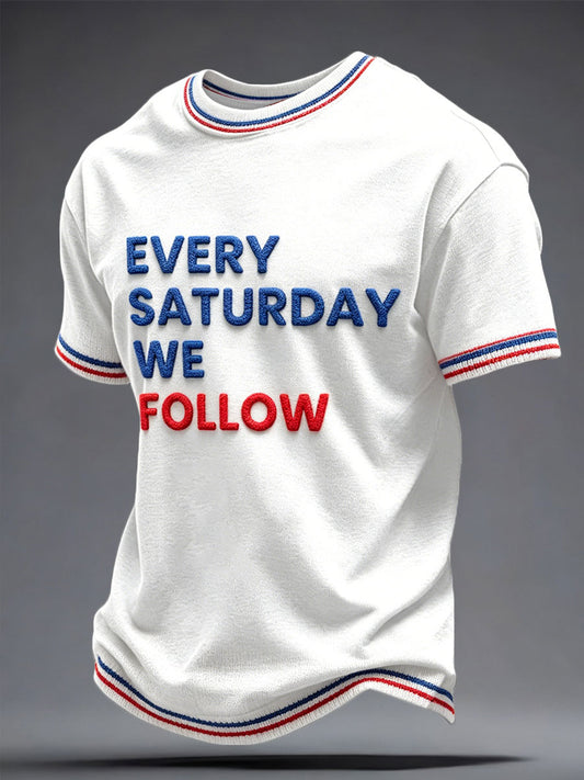 Men's Scotland Football Saturday Lover Printed T-shirt