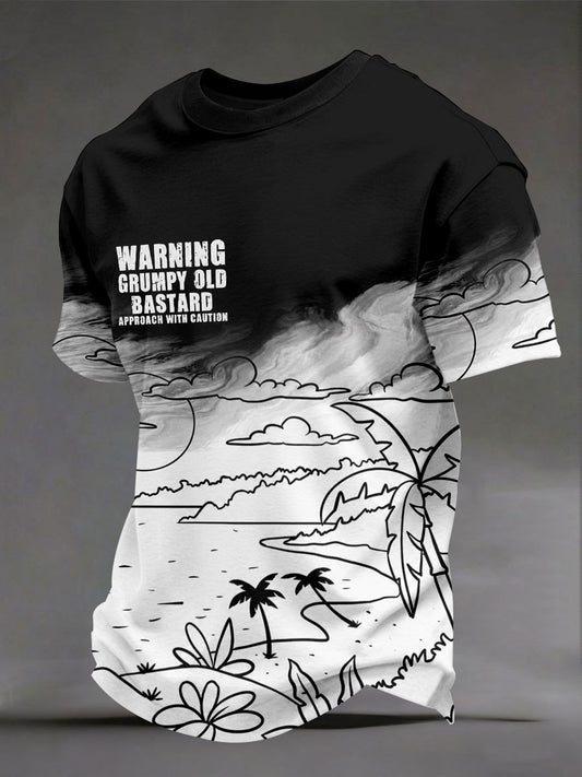 Men's 'warning grumpy old bastard' T-shirts