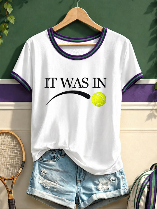 Women's Tennis Print Casual T-Shirt