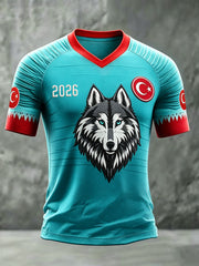 Men's Turkish Football V-Neck T-Shirts