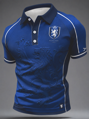 Men's Scotland Printed three buttons shoulder sleeve