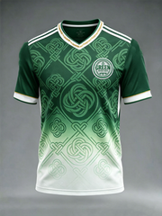 Men's Scottish Celtic FC Print V-neck T-shirt