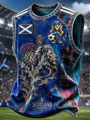 Men's UK Football Lover Scotland Printed Casual Tank Top