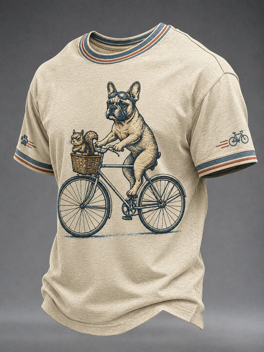 Men's Bulldog Bicycle T-shirt
