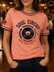 Women's Retro Northern Soul Print Casual Tee