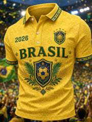 Men's Brazil Football Fan Gift Short Sleeve Top
