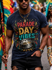Men's Caribbean Carnival Print Casual Tee