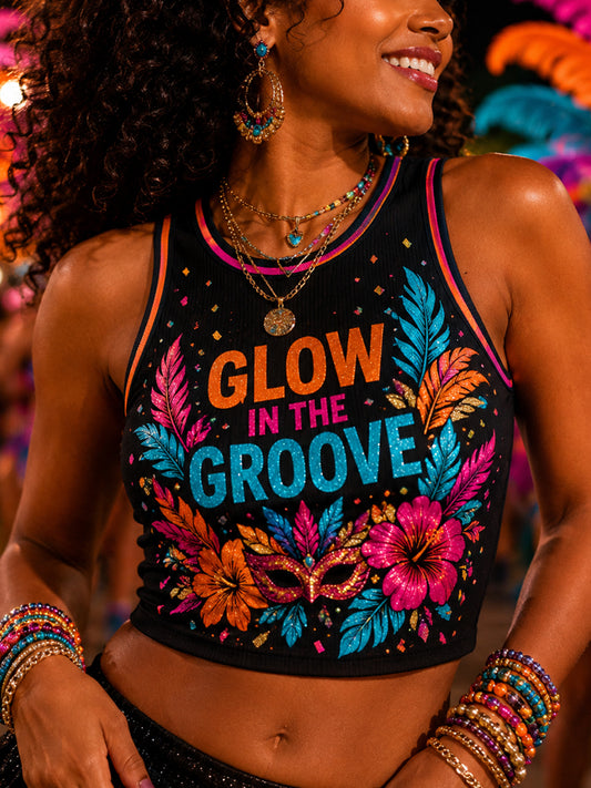 Women's Caribbean Carnival Print Casual Tank Top
