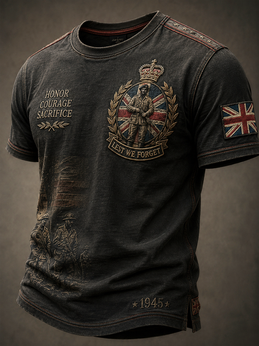 Men's British Veteran Print short sleeves t-shirt