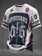 Men's British Style Faith Printed T-shirt