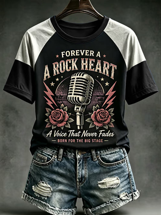 Women's Rock Classics Total Eclipse Of The Heart Print Casual Tee