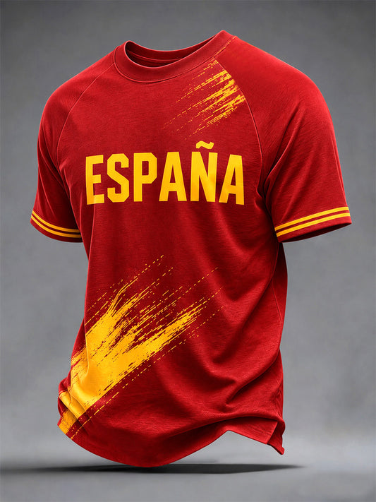 Men's Spain Print Casual Tee