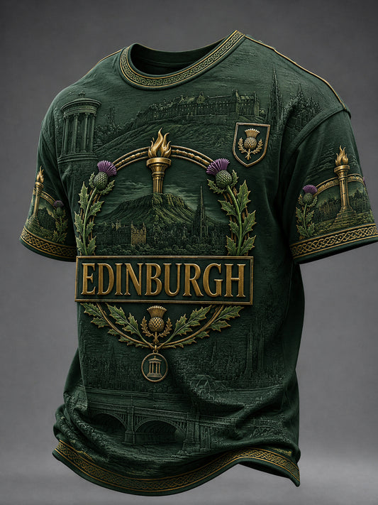 Men's Edinburgh Art Lover Printed Short Sleeve T-shirt
