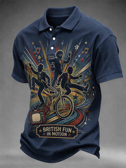 Men's Bill Oddie Commemorative Print Casual Polo
