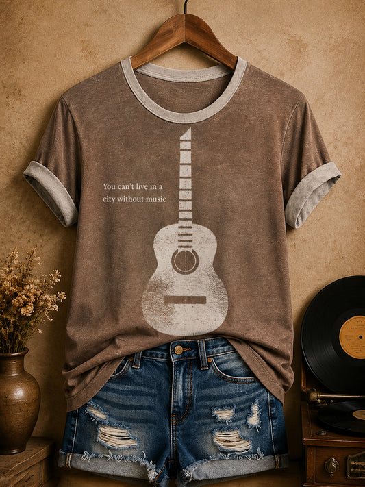 Women's Irish Folk Street Musician T-Shirt