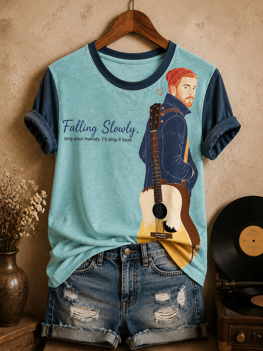 Women's Irish Folk Street Musician T-Shirt