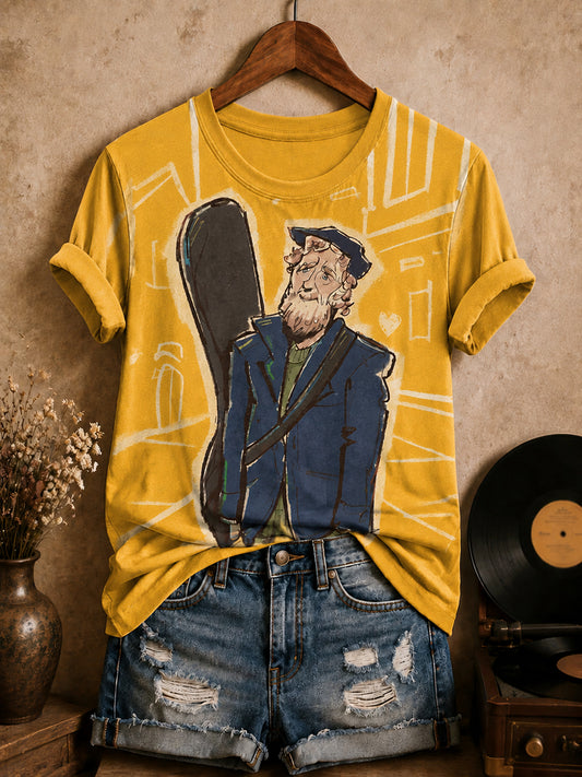 Women's Irish Folk Street Musician T-Shirt