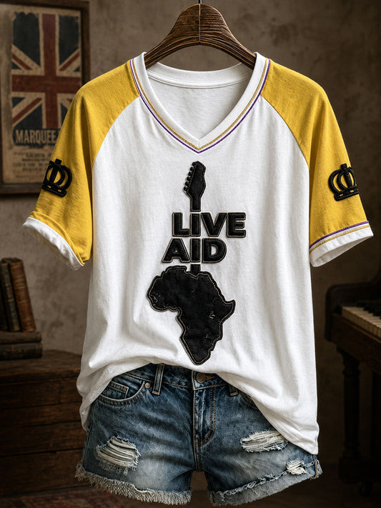 Women's UK Music Lover Art Printed T-shirt