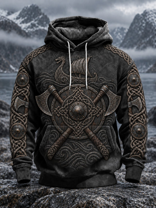 Men's Viking Printed Hoodie