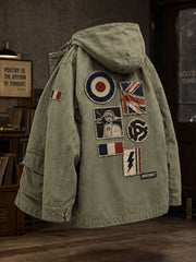 Men's UK Music Lover Mods Art Printed Jacket
