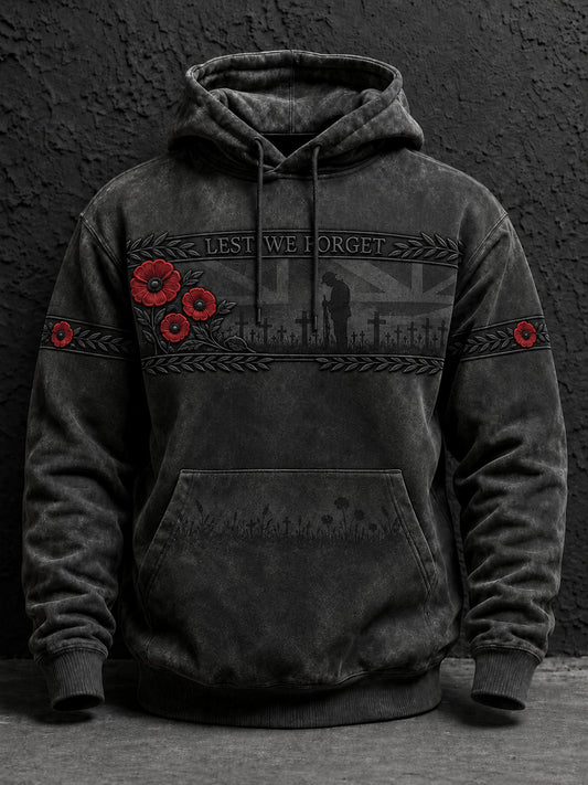 Men's Lest We Forget Printed Hoodie