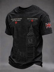 Men's At The Eleventh Hour Two‑Minute Silence Print Short Sleeves T-shirt