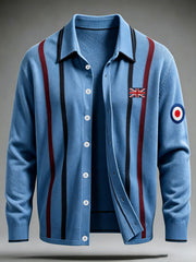 Men's UK Music Lover Mods Art Printed Knit Jacket