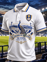 Men's UK football Lover Yorkshire rose graphic Printed polo shirt