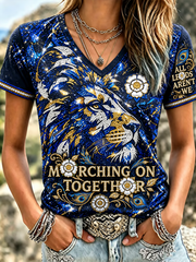 Women's UK football Lover Yorkshire rose graphic Printed short-sleeved T-shirt