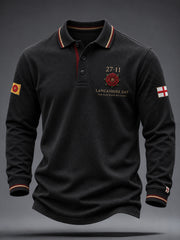 Men's England Lancashire Day Red Roses Art Printed Casual Tops
