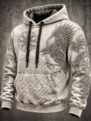 Men's Vintage Viking Totem Hoodie