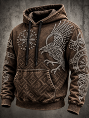 Men's Vintage Viking Totem Hoodie
