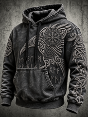 Men's Vintage Viking Totem Hoodie