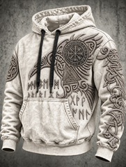 Men's Vintage Viking Totem Hoodie