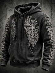 Men's Vintage Viking Totem Hoodie