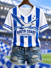 Women's South Coast Football Lover Printed short-sleeved T-shirt